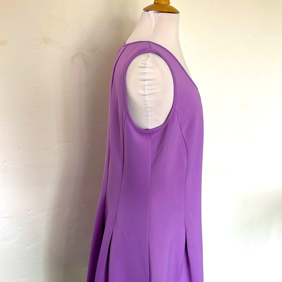 Spense Women Purple Sleeveless Polyester Blend Side Zipper NWT Dress Size 16W - Picture 4 of 15